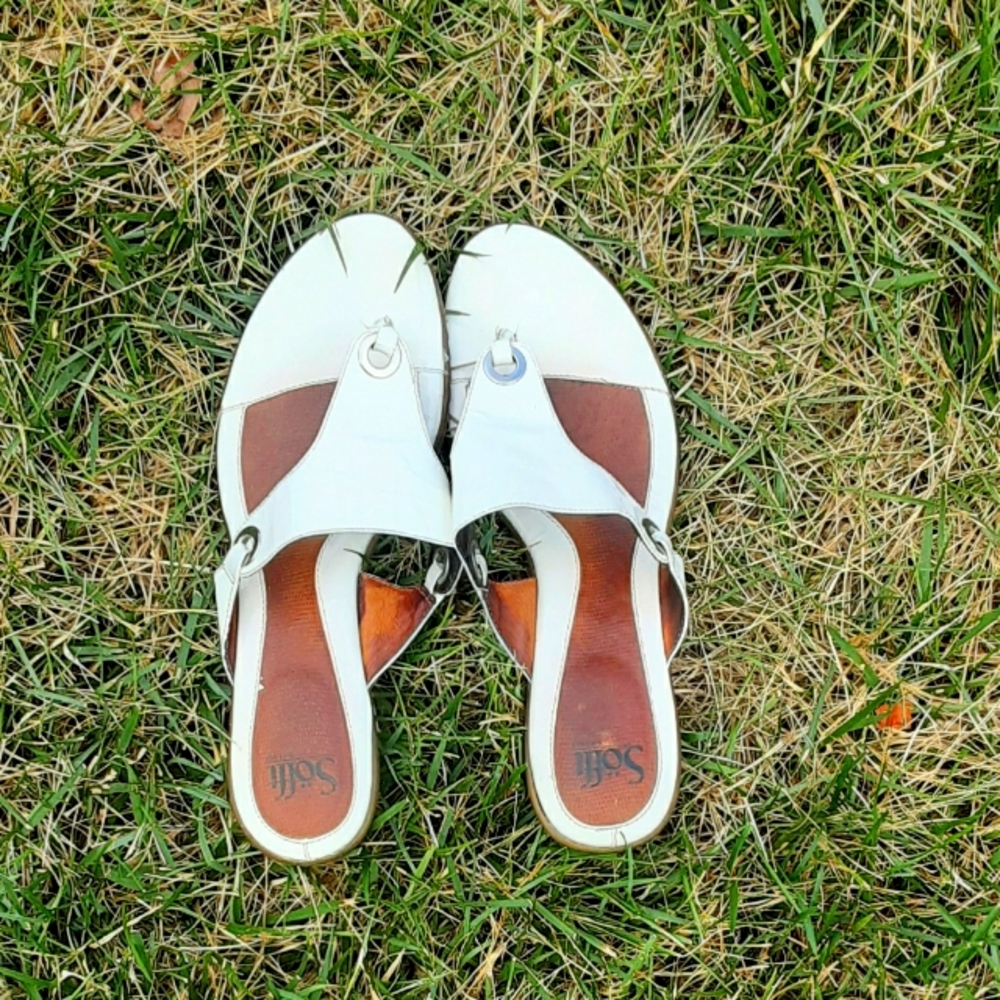 Softt White Slip on sandal